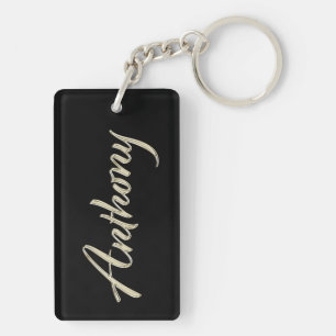 Anthony name whitegold keychain