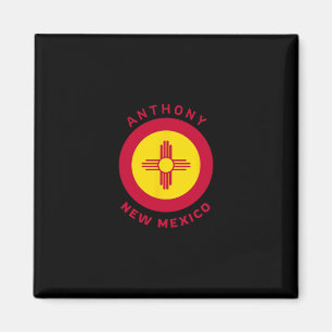 Anthony New Mexico Nm Flag Zia Vacation Souvenir Magnet