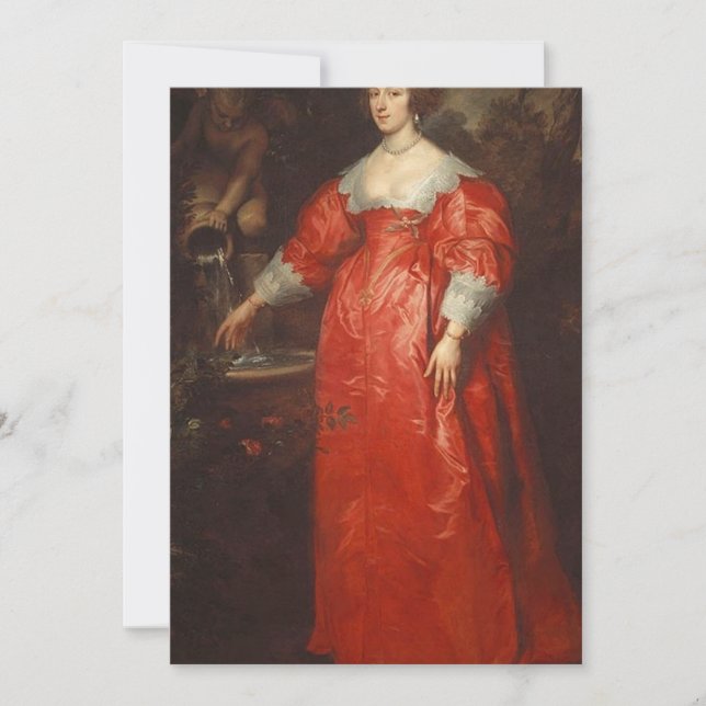 Anthony van Dyck - Portrait of an Unknown lady Invitation (Front)