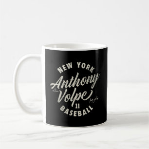 Anthony Volpe New York Baseball Cursive Mlbpa Coffee Mug