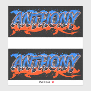 Anthony Vorname Name Graffiti Aufkleber Sticker