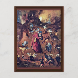 Anthony With Monsters. By Hieronymus Bosch Postcard
