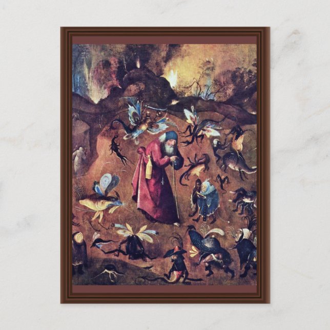 Anthony With Monsters. By Hieronymus Bosch Postcard (Front)
