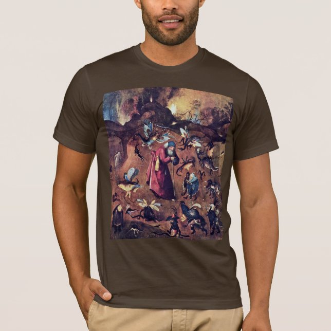 Anthony With Monsters. By Hieronymus Bosch T-Shirt (Front)