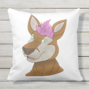 Anthro deer face cushion