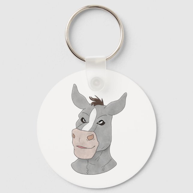 Anthro donkey face key ring (Front)