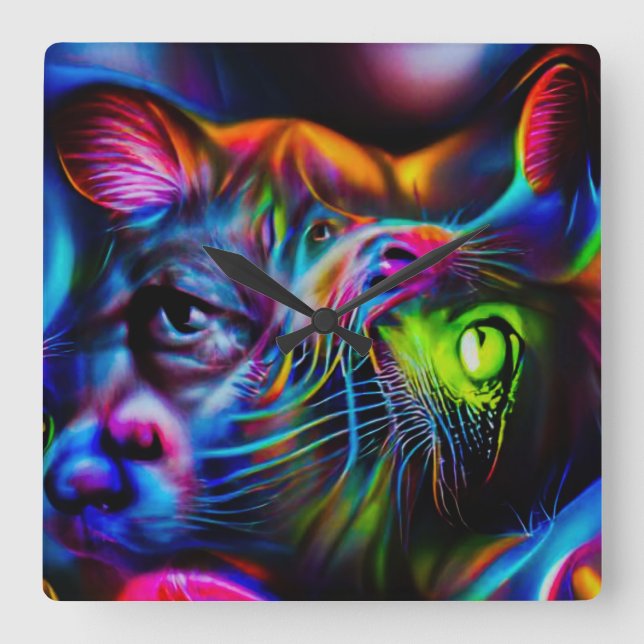 Anthrophobia  square wall clock (Front)