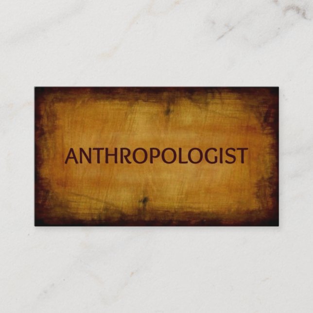 Anthropologist Antique Brushed Business Card (Front)