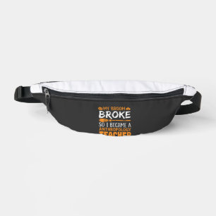 Anthropology Teacher Broken Broom Halloween Design Bum Bags