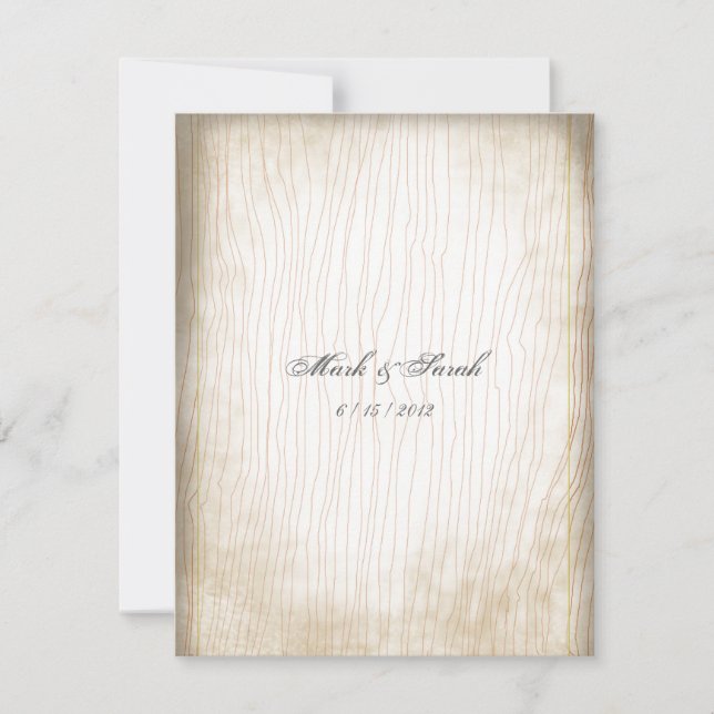 Anthropology Vintage Faded Tree Trunk Invitation (Front)