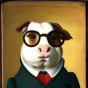 Anthropomorphic Aristocratic Guinea Pig  Poster