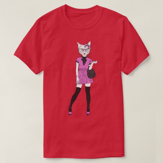 Anthropomorphic Cat 7 T-Shirt (Design Front)
