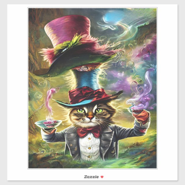  anthropomorphic Cat Mad Hatter Fantasy Fairytale (Sheet)