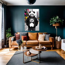 Anthropomorphic cool Panda in the city | AI Art