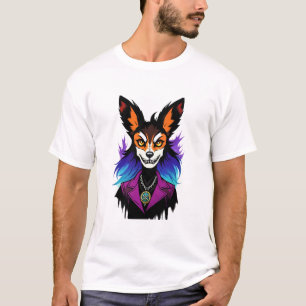 Anthropomorphic Fox in a Purple Jacket AI Art T-Shirt