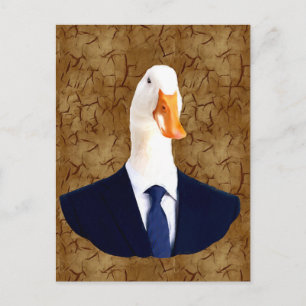 Anthropomorphic Goose Postcard