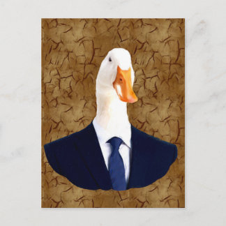 Anthropomorphic Goose Postcard