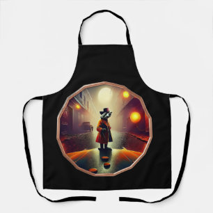 Anthropomorphic Racoon  Private Detective          Apron