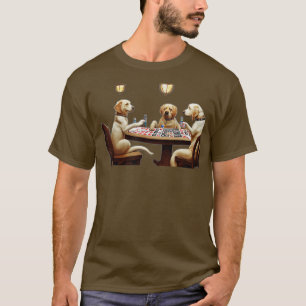 Anthropomorphic Three Dogs Playing Poker Together T-Shirt