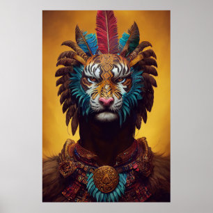 Anthropomorphic Tiger Poster