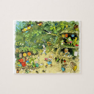 Anthropomorphic Woodland Animals at a Party Jigsaw Puzzle