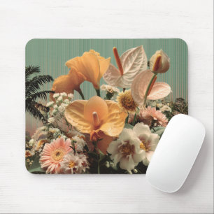 Anthurium and Tropical Floral Arrangement Mouse Mat