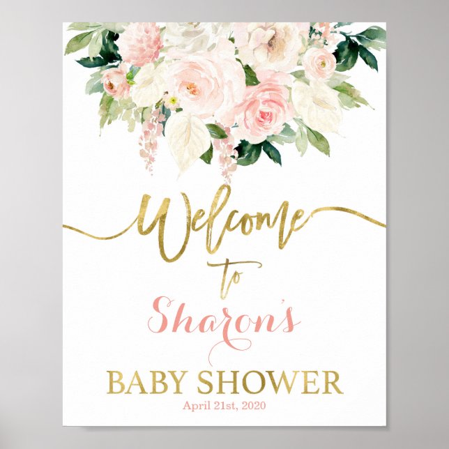 Anthurium Baby Shower welcome sign (Front)
