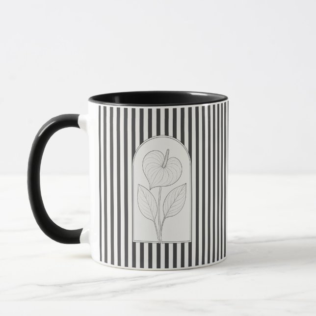 Anthurium Elegant Flower Botanical Mug (Left)