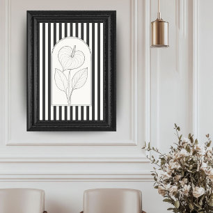 Anthurium Elegant Flower Botanical Poster