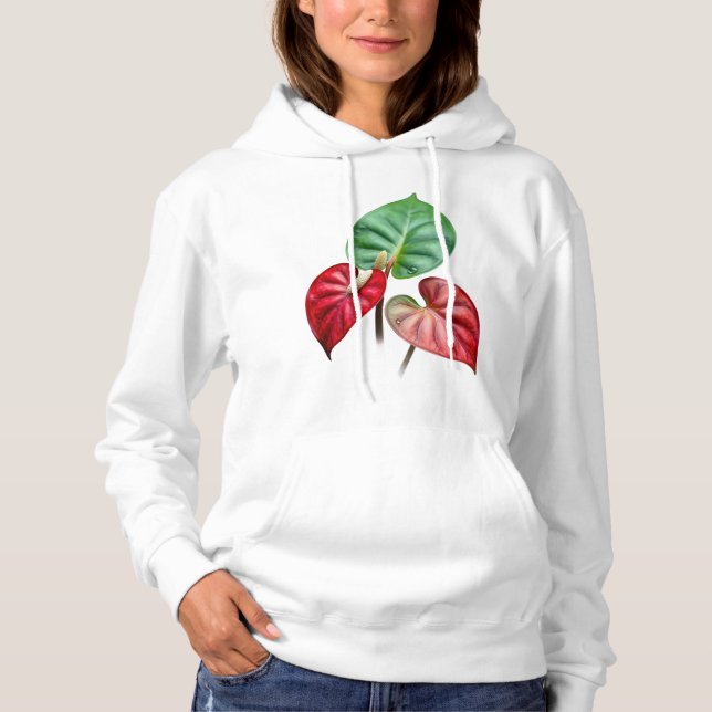 anthurium floral art hoodie (Front)