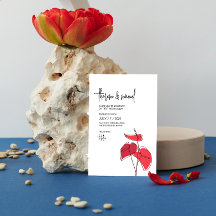 Anthurium • Floral Line Drawing • Casual Modern