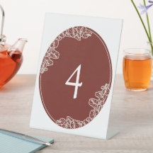 Anthurium Illustrated Wedding Table Sign