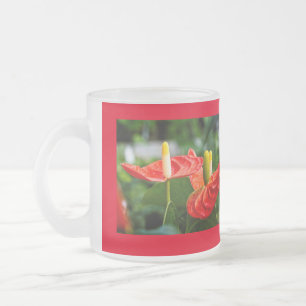 Anthurium Multi Frosted Glass Coffee Mug