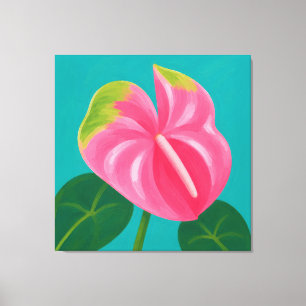 anthurium painting canvas print