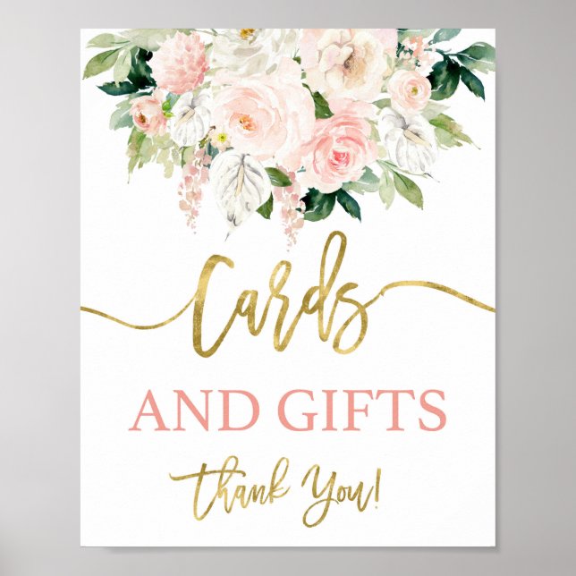 Anthurium watercolor floral cards and gifts sign (Front)