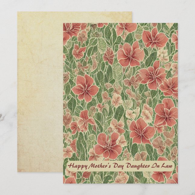 Anthuriums flowers Happy Mother’s Day Announcement (Front/Back)