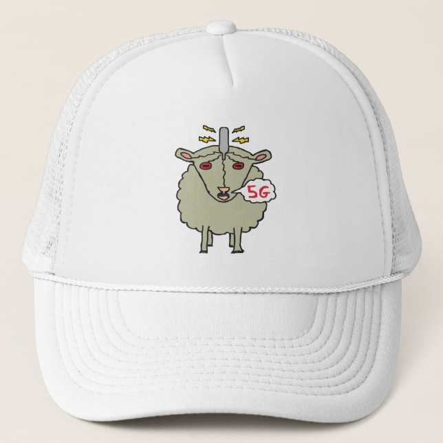 Anti 5G Sheep Trucker Hat (Front)