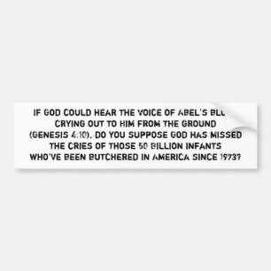 anti abortion bumper sticker