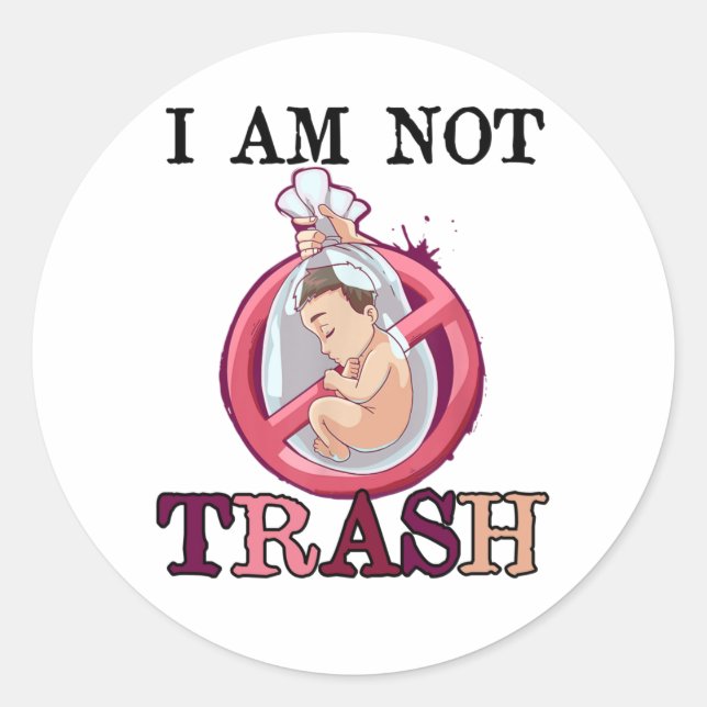 Anti Abortion Pro-Life Choice Stop Unborn Lives Classic Round Sticker (Front)