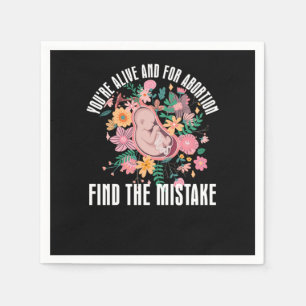 Anti Abortion Pro Life Choose Life Napkin