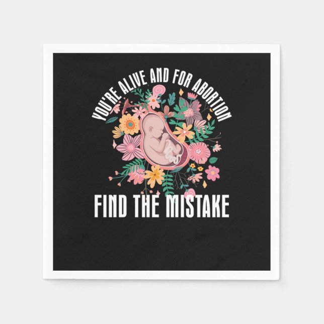 Anti Abortion Pro Life Choose Life Napkin (Front)