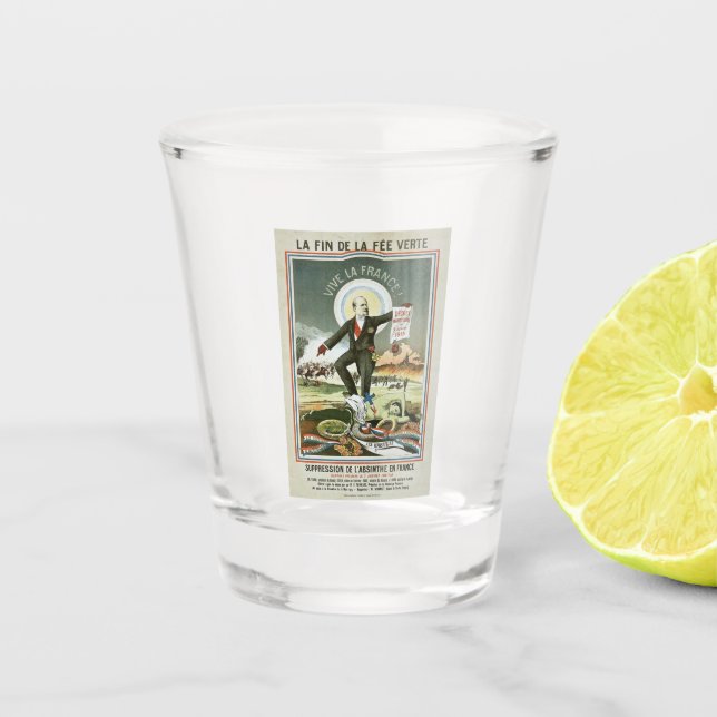 Anti-Absinthe Poster Shot Glass (Front)