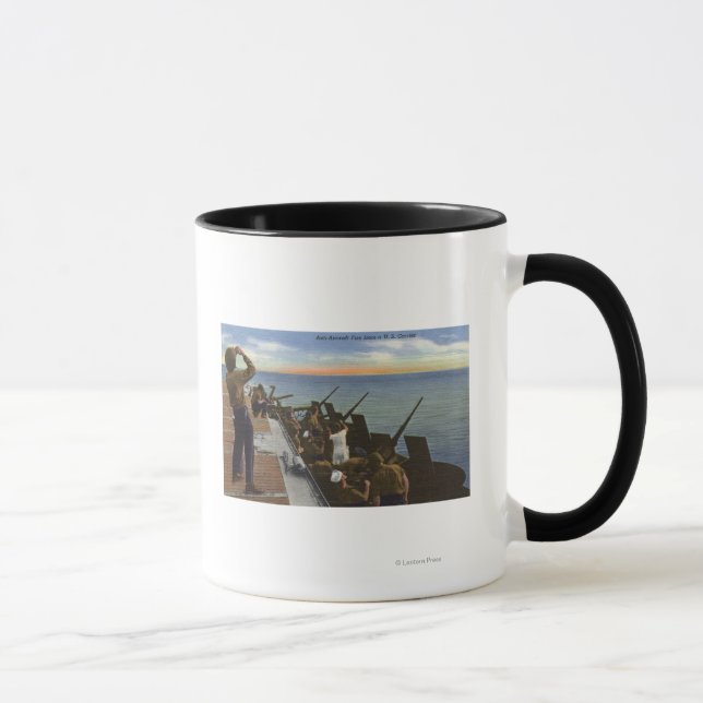 Anti-Aircraft Fire from U.S. Carrier - US Navy Mug (Right)