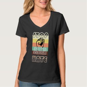 Anti Asian American Racism Tee Retro Support Stop 