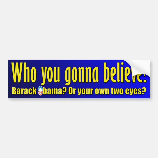 Anti Barack Obama Design Bumper Sticker (Front)