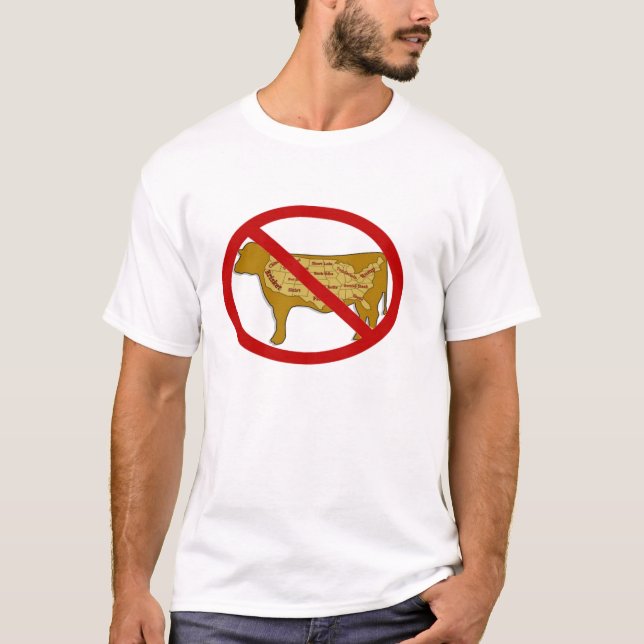Anti Beef Men's Organic Cotton Tee (Front)
