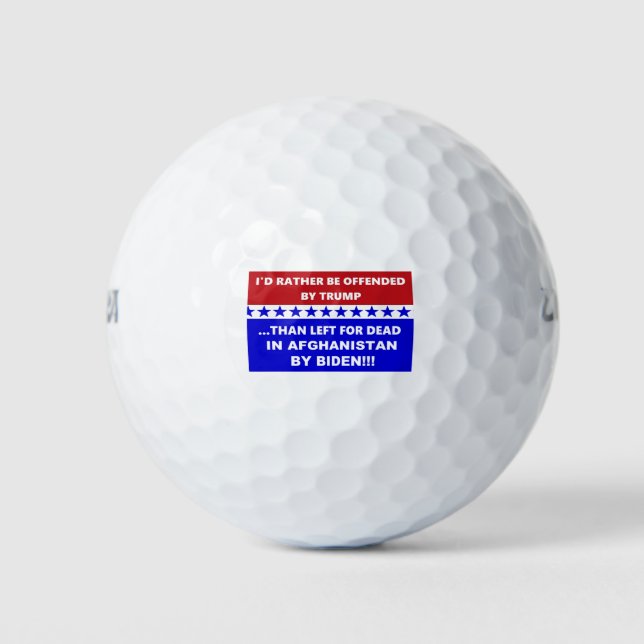 Anti Biden Afghanistan Left For Dead Golf Balls (Front)