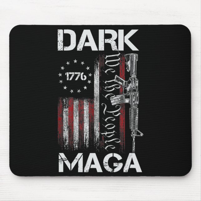 ANTI-BIDEN DARK MAGA SUPPORT TRUMP  MOUSE MAT (Front)