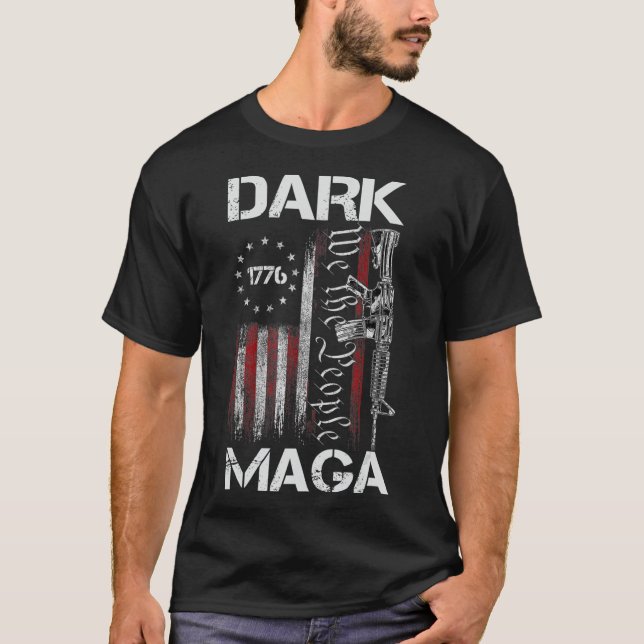 ANTI-BIDEN DARK MAGA SUPPORT TRUMP  T-Shirt (Front)