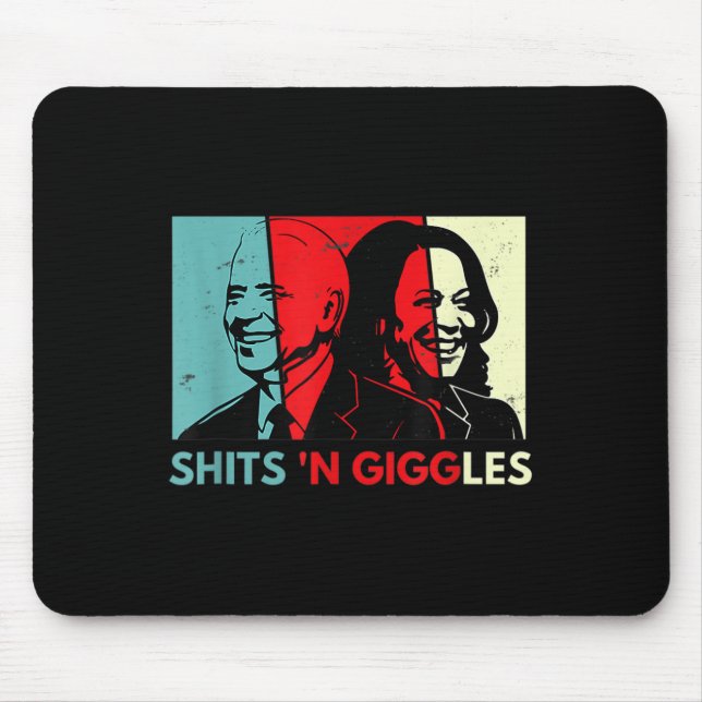 Anti Biden Harris S n Giggles Political Gift 1  Mouse Mat (Front)